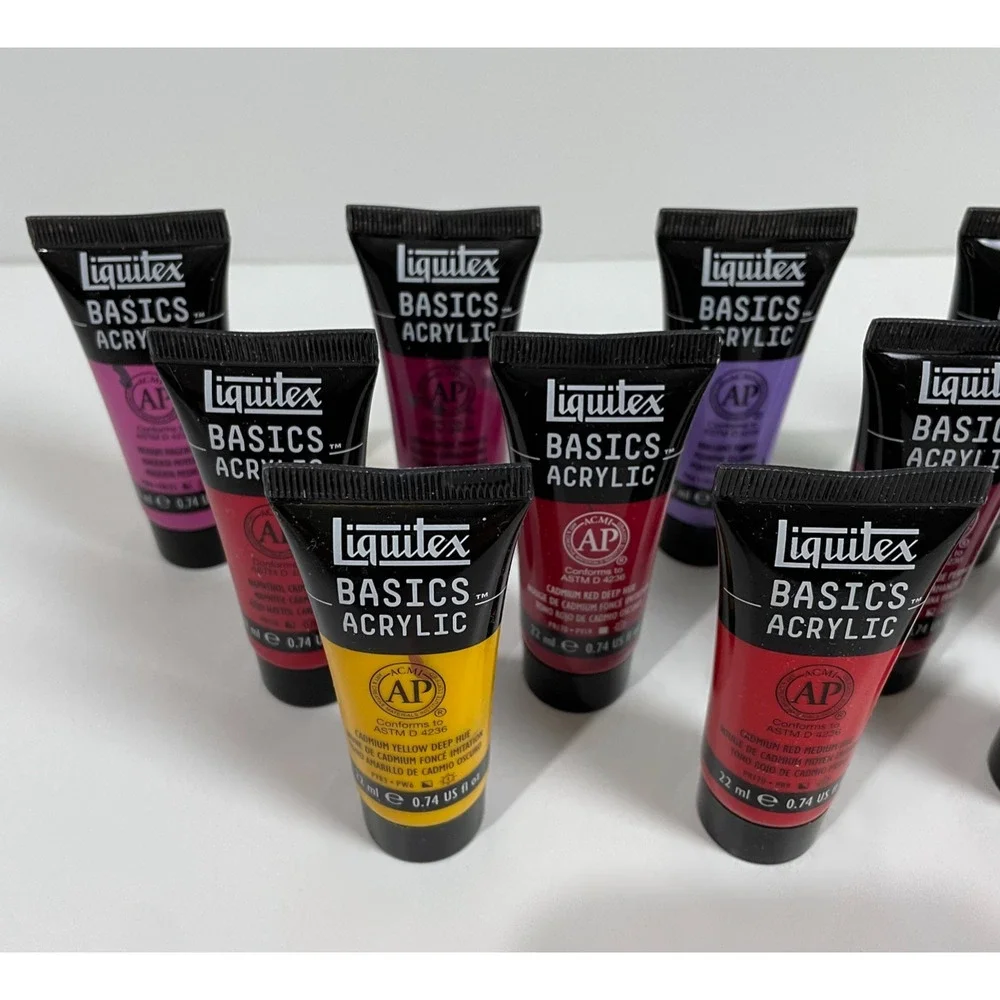 Liquitex Basics Acrylic Paints 22 mL (0.74 fl oz) 12 Tubes